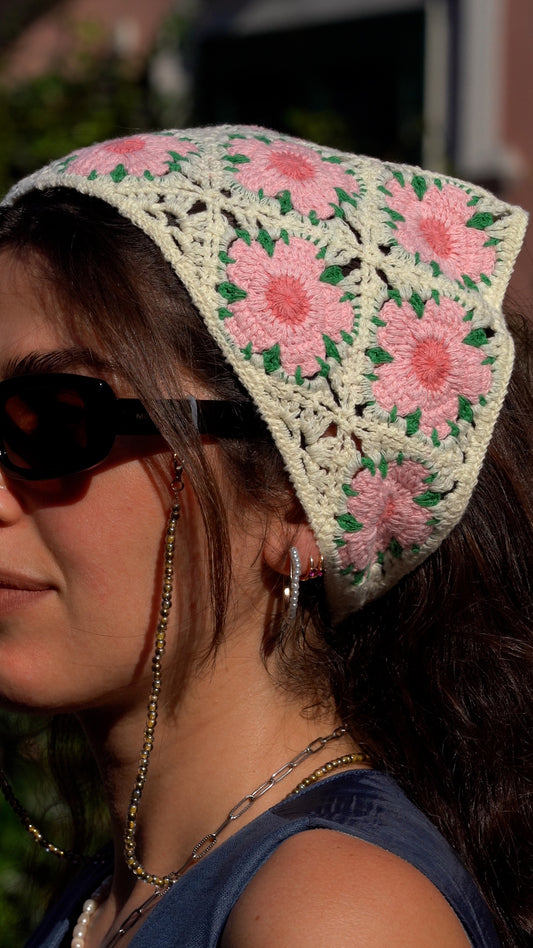 BANDANA PINK FLOWERS